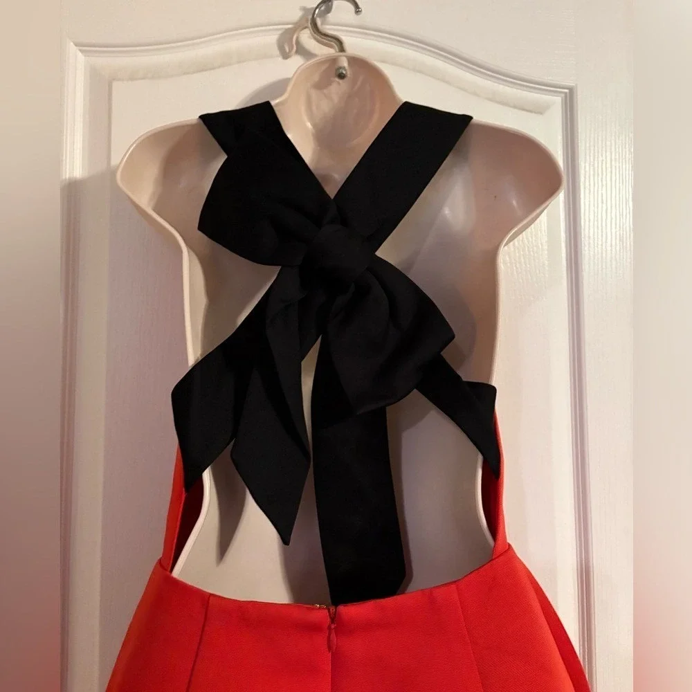 kate spade Red Mini Dress with Black Bow Back